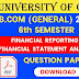 CU B.COM Sixth Semester Financial Reporting & Financial Statement Analysis (General) 2020 Question Paper | B.COM Financial Reporting & Financial Statement Analysis (General) 6th Semester 2020 Calcutta University Question Paper
