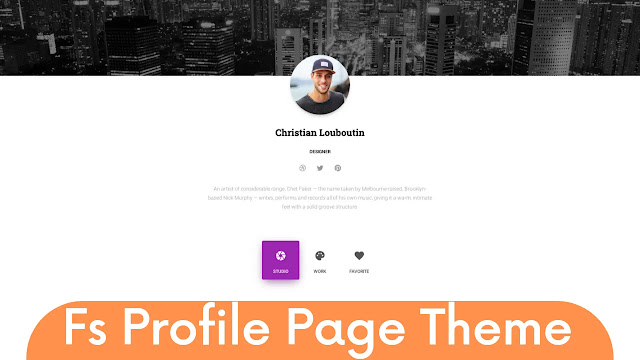 Fs Profile Page - Personal Portfolio Blogger Template Free