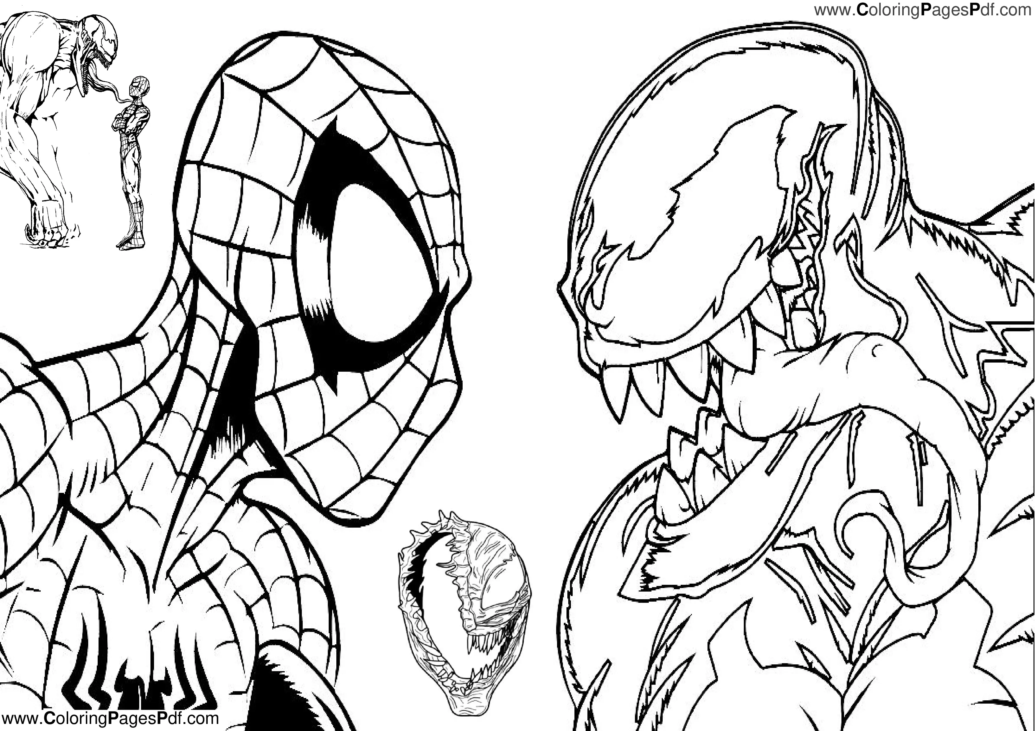 Venom Spiderman coloring pages