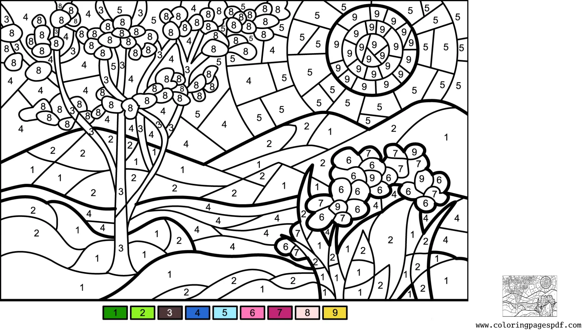 Coloring Pages Of A Calm Landscape