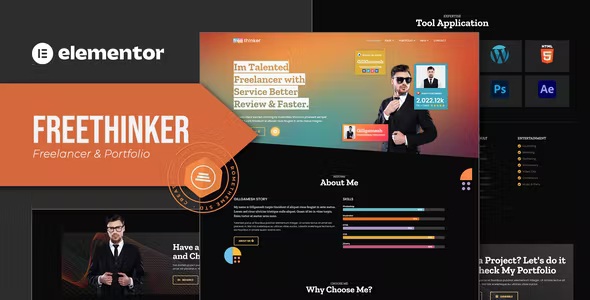 Best Freelancer & Portfolio Elementor Template Kit