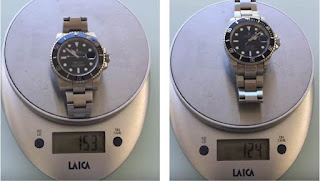 rolex watch weight