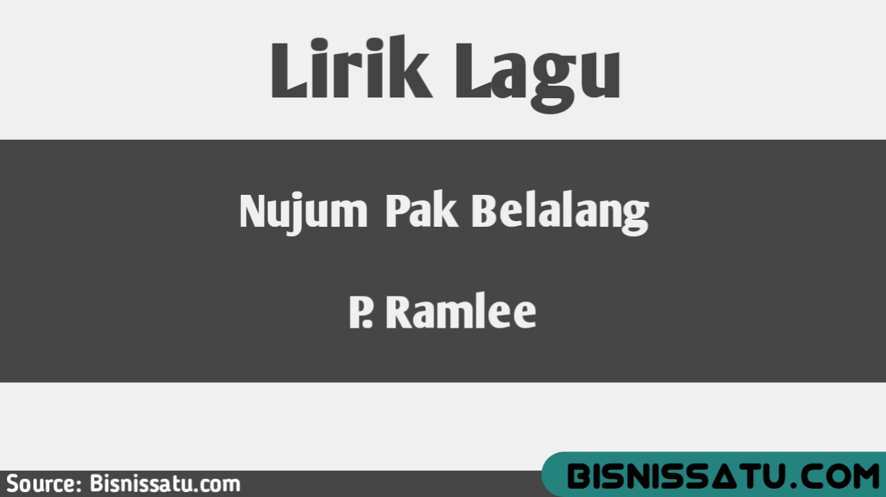 Lirik Lagu Nujum Pak Belalang | P. Ramlee