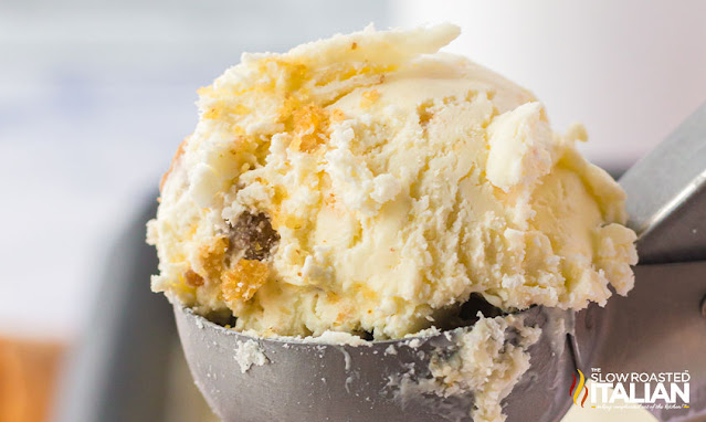 ice cream in a scoop