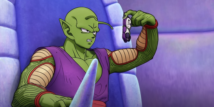 The video shows Piccolo receiving a package from Videl