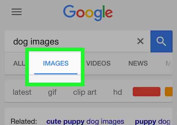 البحث عن الصور على Google باستخدام Android