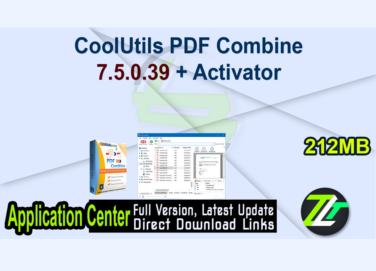 CoolUtils PDF Combine 7.5.0.39 + Activator