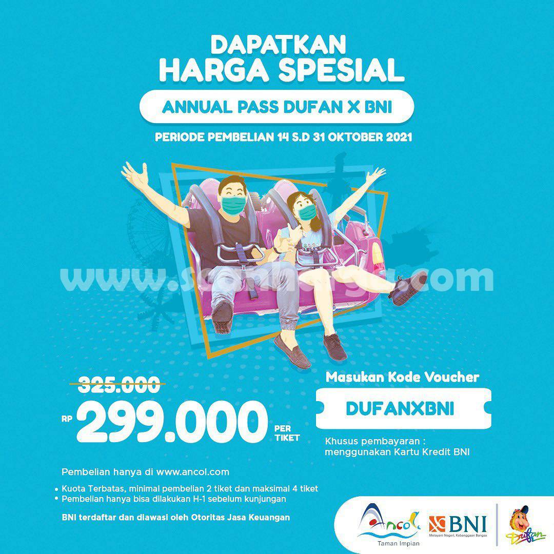 Promo DUFAN X BNI – Beli Annual Pass Harga Spesial cuma Rp. 299.000,-