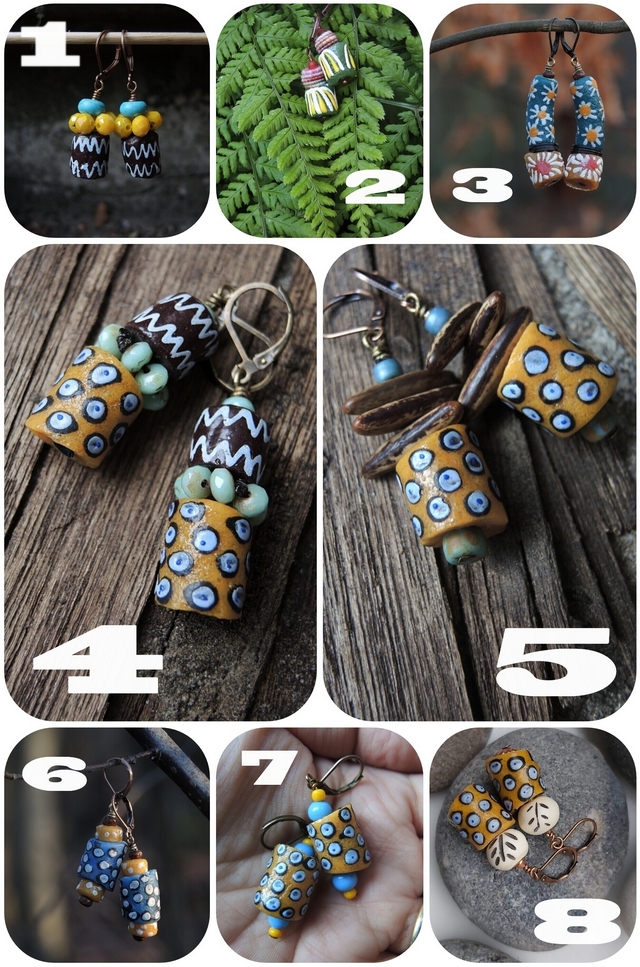 DIY verzameld/collected: juwelen met Ghanese kralen/jewelery with Ghanese beads