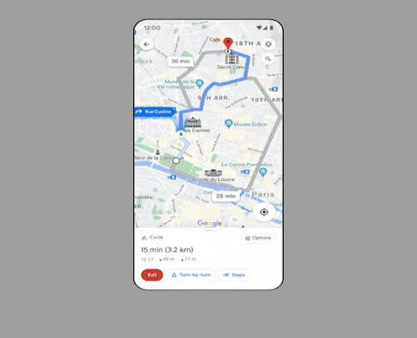 تطبيق خرائط جوجل يضيف ميزة Lite Navigation لسائقي الدراجات