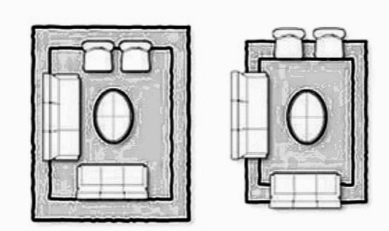Tamanho de tapetes e disposição dos móveis sobre ele