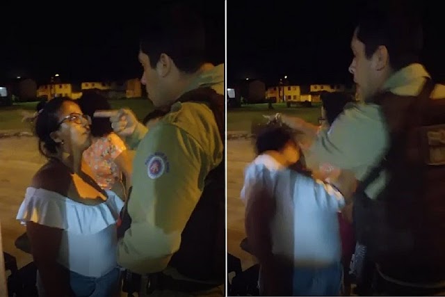 Policial Militar bate no rosto de mulher durante ocorrência em Porto Seguro