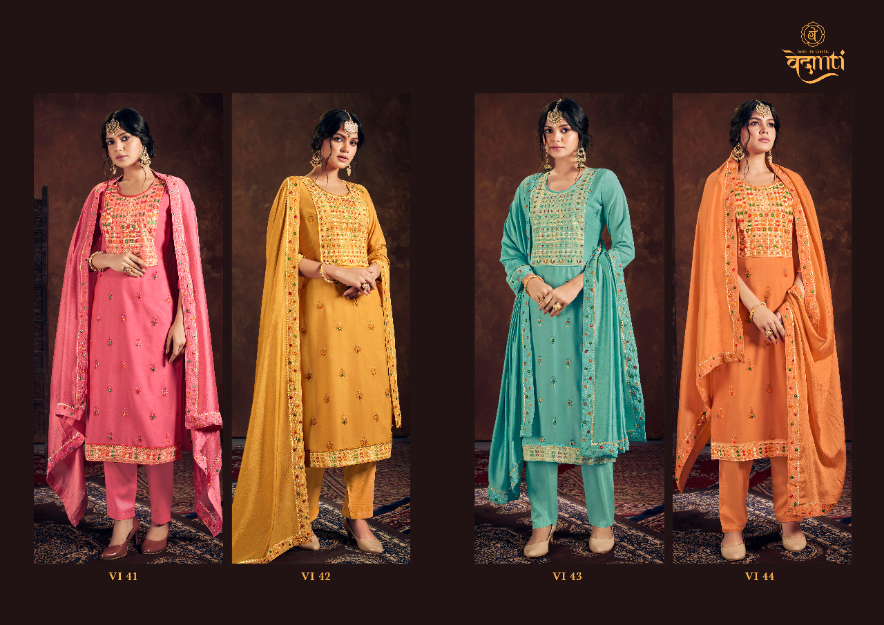 Vedanti Aanaya Pant Style Suits Catalog Lowest Price