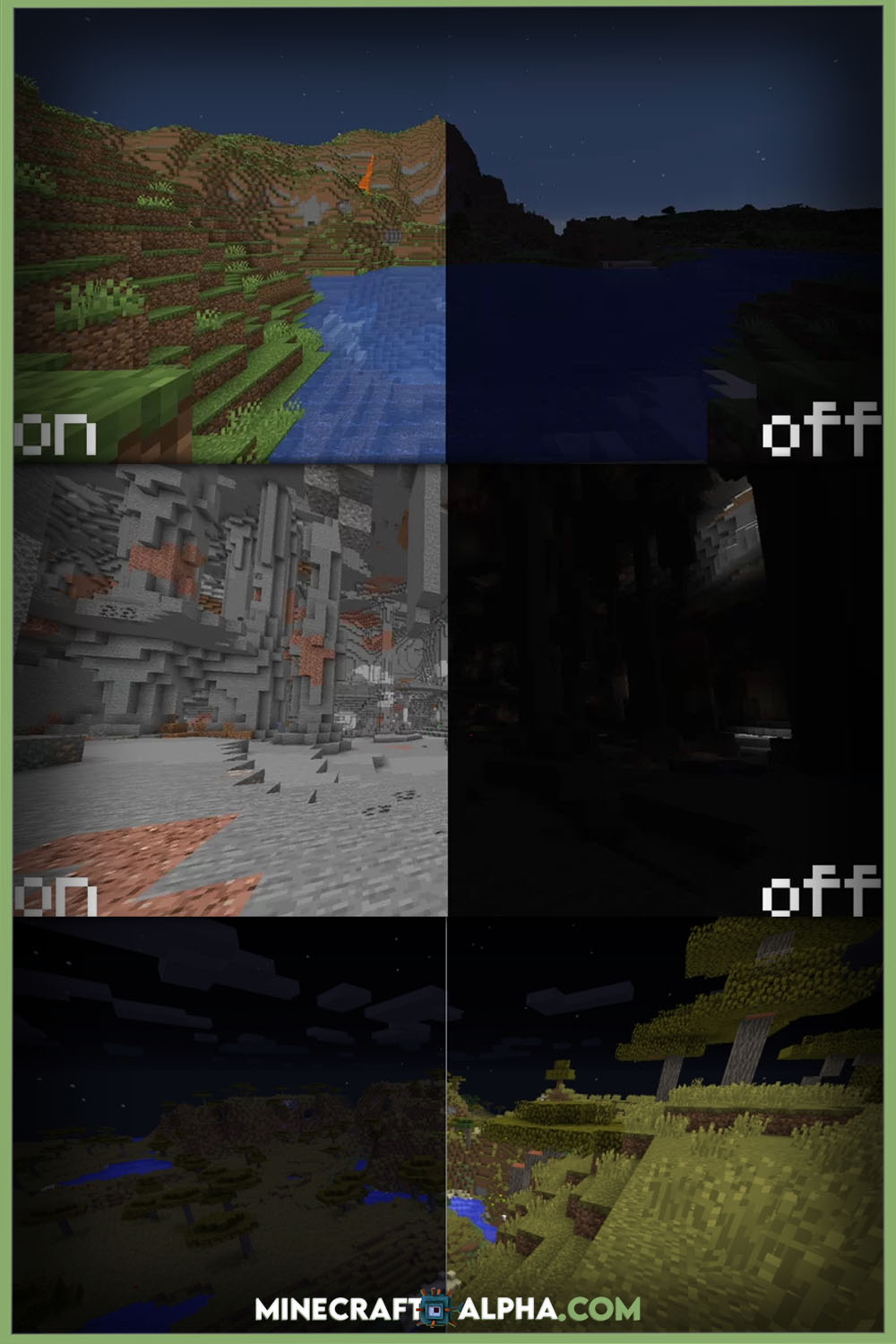Minecraft Night Vision Resource Pack 1.18 (Fullbright, Brightness)