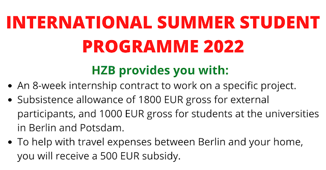 International Summer Student Programme 2022