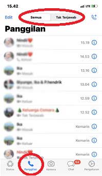 Cara Melihat Riwayat Panggilan Di Whatsapp Untuk Hp iPhone