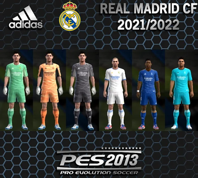 NEW Real Madrid 2021-2022 Kits For PES 2013