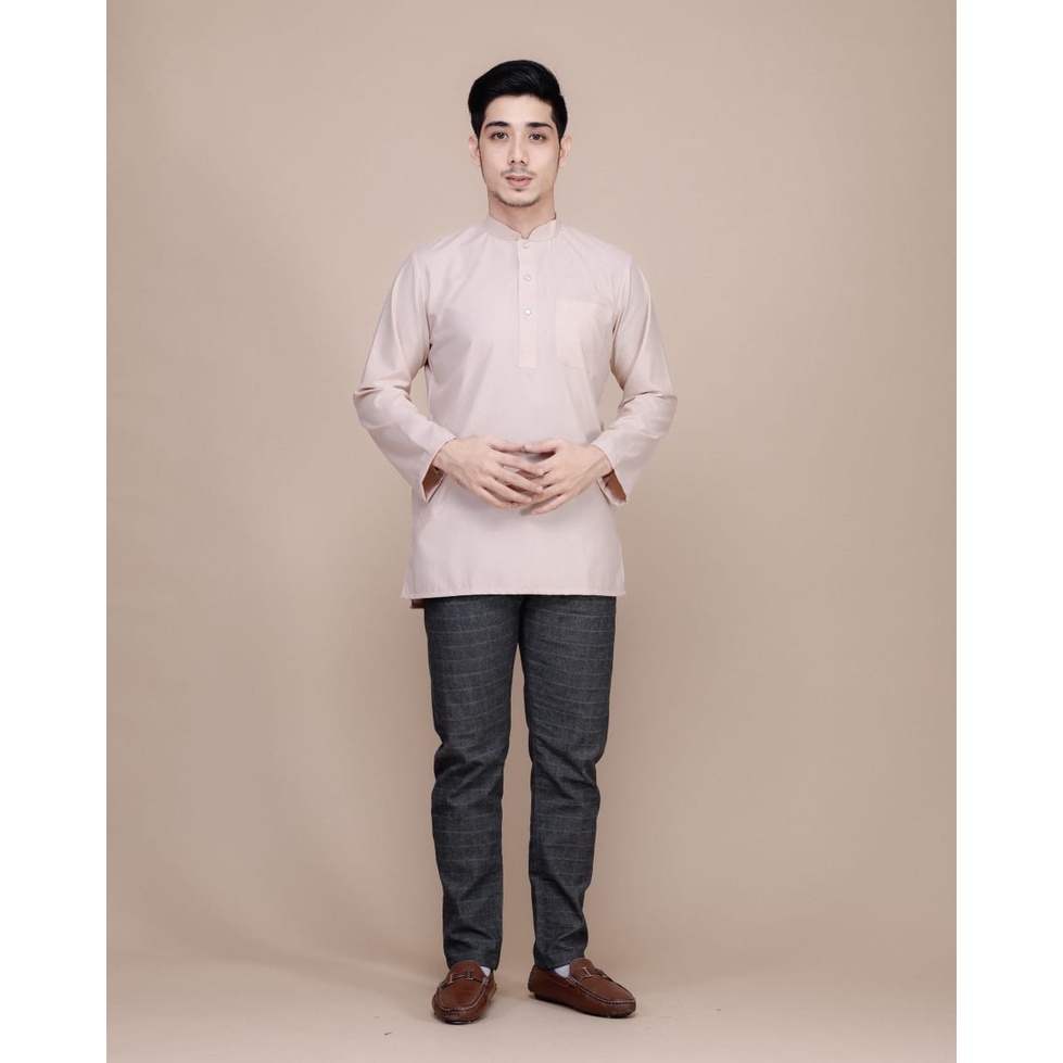 Kurta Lelaki Dewasa Telok Belanga (Tanpa Kolar) Viral Dan Pattern Terkini+Plain (KAIN COTTON)