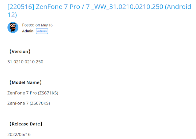 asus zenfone 7 series firmware update