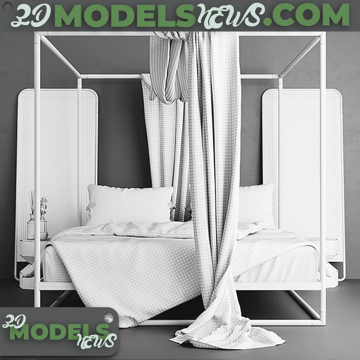 Frame Canopy Bed Model 6