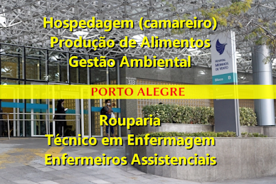 Hospital Moinhos de Vento tem mais de 40 vagas para Técnicos Enfermagem e Operacionais em Porto Alegre