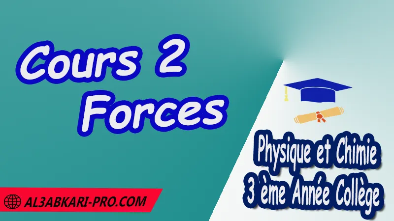 Cours 2 Forces - 3 ème Année Collège 3APIC pdf Forces , Physique et Chimie de 3 ème Année Collège BIOF 3AC , 3APIC option française , Cours de Forces , Résumé de Forces , Exercices corrigés de Forces , Activités de Forces , Devoirs corrigés , Fiches pédagogiques de Forces , Contrôle corrigé , Examens régionaux corrigés , Travaux dirigés td الثالثة اعدادي خيار فرنسي , مادة الفيزياء والكيمياء خيار فرنسية , الثالثة اعدادي , مسار دولي