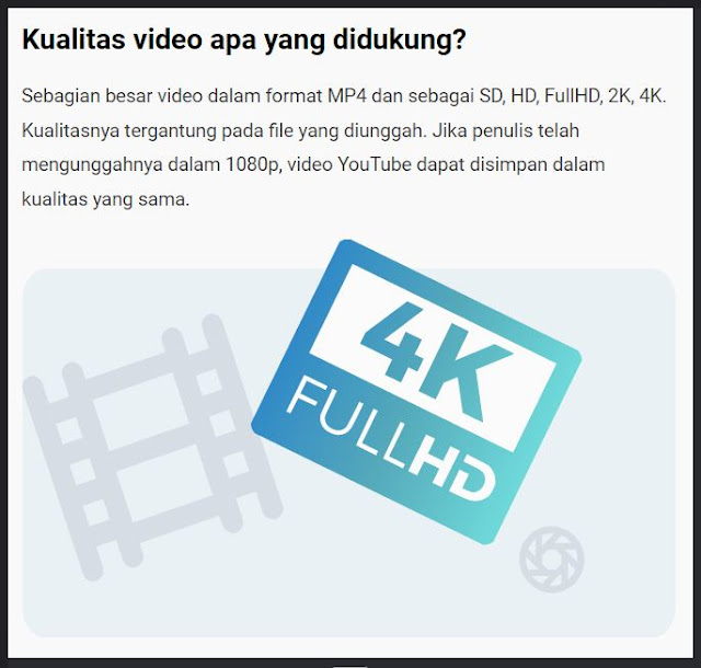 fitur download kualitas video 4K Full HD di savefrom net