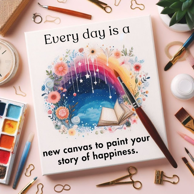Every day is a new canvas to paint your story of happiness.