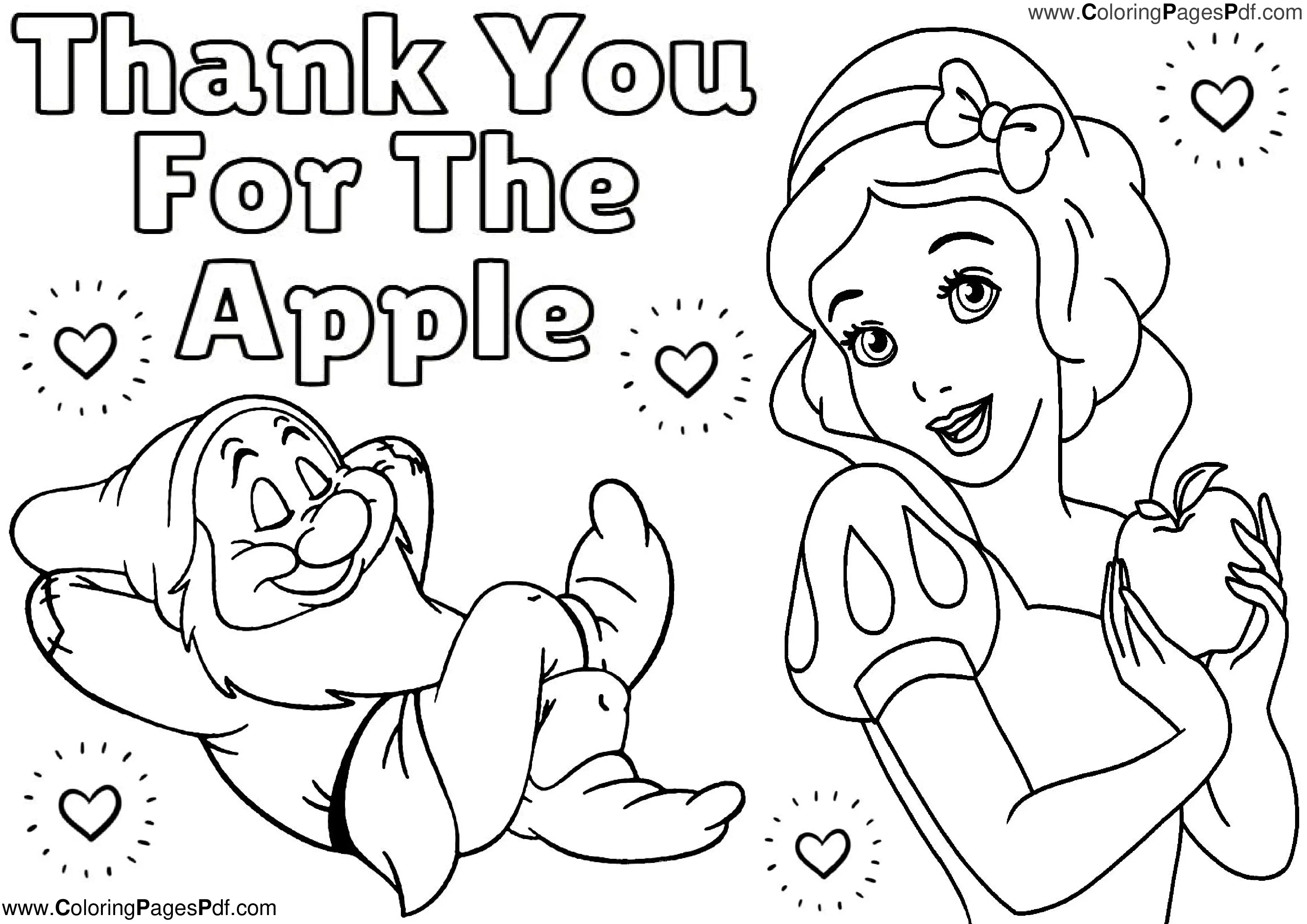 Printable Snow White coloring pages