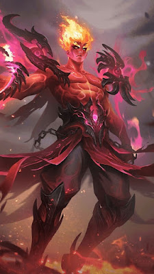 valir infernal blaze legend skin mobile legends wallpaper hd