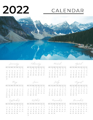 10 Free Year Calendars For 2022 - Printable - Nature Themed - Beautiful, Unique Stylish Designs