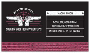 #84 #0382 SUGAR N SPICE BOUNTY HUNTERS BUSSINESS CARDS (APO