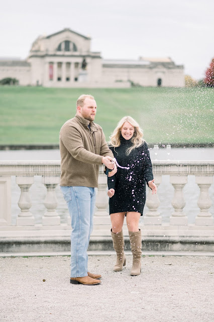 St. Louis Fall Forest Park Engagement Photos