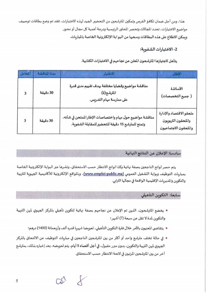 مباراة التعليم 2022 الأكاديمية الجهوية للتربية والتكوين جهة الشرق