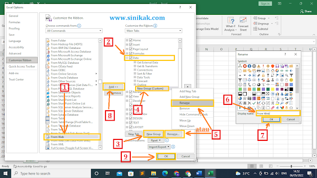 Mengaktifkan Fitur From Web pada Excel