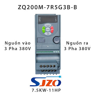 Biến tần vào 3 Pha 380V ra 3 pha 380V 11HP 7.5Kw - BIẾN TẦN SIZO ZQ200M-7R5G3B-B
