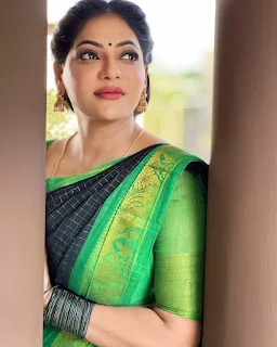 Bakkiyalakshmi Serial Actress Reshma Pasupuleti saree Pics