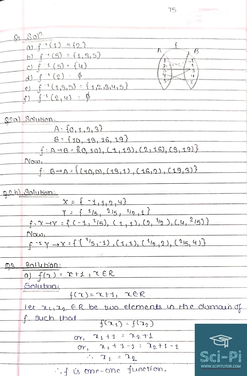 Grade 11 Relations, Functions, and Graphs Exercise 3 Solutions | Basic Mathematics Grade XI by Sukunda Pustak Bhawan