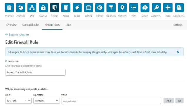 Berikut cara mengamankan halaman login WordPress dengan Cloudflare Firewall