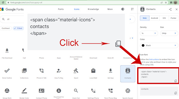 Google Icons Selected Copy