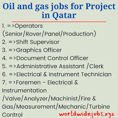 Oil and gas jobs for Project in Qatar