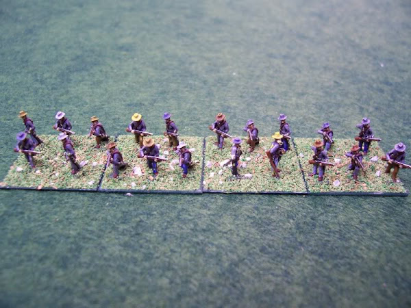 10mm GHQ American Civil War Confederate Dismounted Cavalry