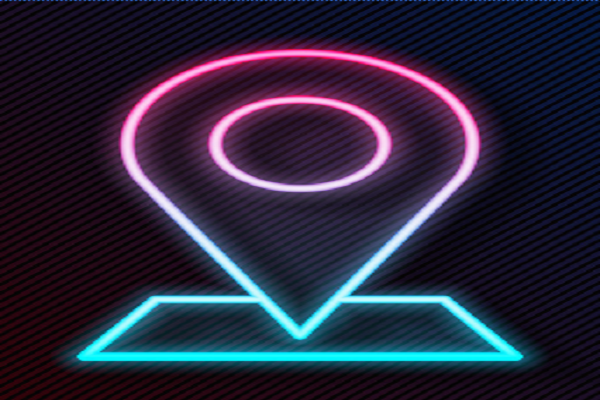 Maps icon aesthetic neon