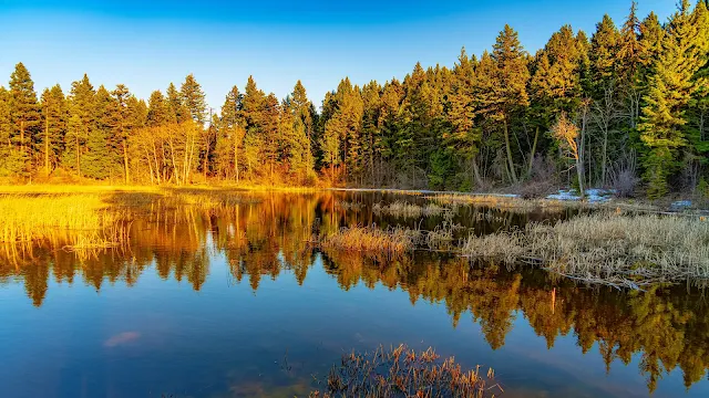 Landscape Lake Reflection Wallpaper