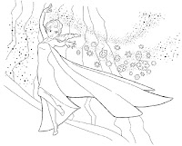 Elsa frozen coloring page