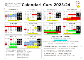 Calendari escolar 2023/2024