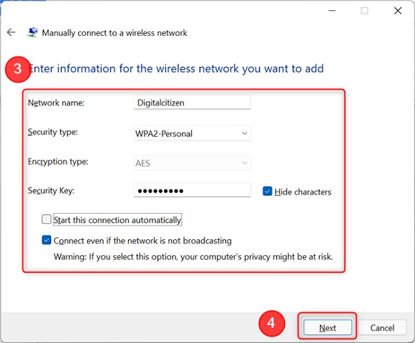 كيف تجد شبكة Wi-Fi مخفية في Windows 11؟  من خلال لوحة التحكم