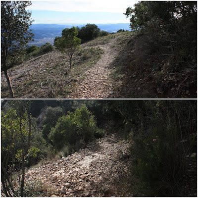 MONESTIR DE MONTSERRAT - CREU I ERMITA DE SANT MIQUEL - PLA DELS SOLDATS - SANTA COVA, Camí de la Quadra de Sant Miquel en direcció a La Fita