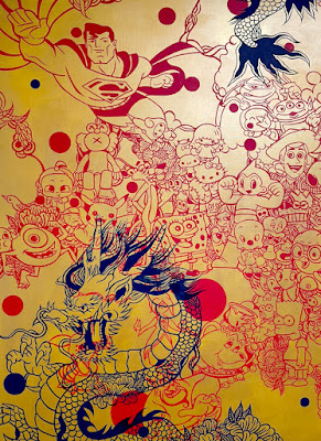 臺南美術館_漫遊韓國當代藝術_英雄的故事 The story of a hero in the world / 壓克力、畫布 / 520x194cm_這裡創見.jpg