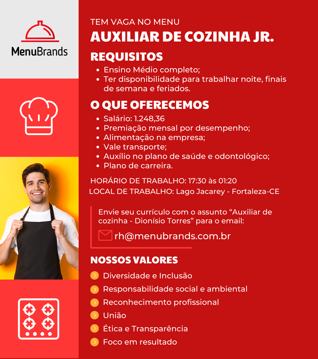 AUXILIAR DE COZINHA JR